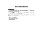 The Gradient Function Maths Investigation