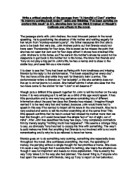 Write a critical analysis of the passage from