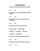 Environment Questionnaire