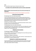 Different methods of verbal communication used at Tesco with their advantages and disadvantages