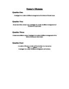 Emma's Dilemma Question One: Investigate the number of different arrangements of the letters