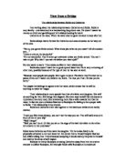 View from a bridge - The relationship between Eddie and Catherine