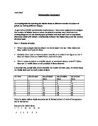 An investigation for working out hidden faces as different number of cubes are joined by making different shapes.