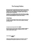 The Fencing Problem