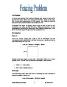 The Fencing Problem.