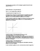 I have been given the equation y = axn to investigate the gradient function for varied values of "a" and "n".