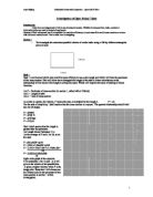 Investigation of Open Ended Tubes.