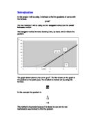 In this project I will be using 2 methods to find the gradients of curves with the formula:  y=axn