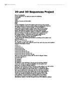 2D and 3D Sequences.