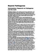 Research on Pythagoras and his work.