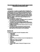 Does temperature affect the rate of reaction between Sodium Thiosulphate and Hydrochloric acid?