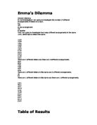 Emma's Dilemma.