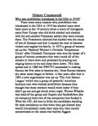 Why was prohibition introduced in the USA in 1919?