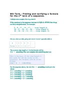 Nth Term - Finding and verifying a formula for the nth term of a sequence.