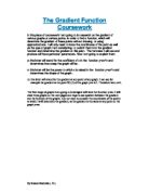 The Gradient Function Coursework