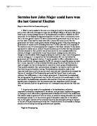 Surmise how John Major could have won the last General Election