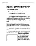Show how a Stratigraphical Sequence can be Deduced. How can Fossils be Used to Tell the Relative Age