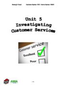 Unit 5 - Customer Services A lvl