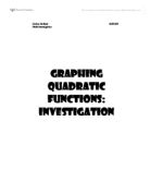 Graphing Quadratic Functions