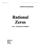 Rational Zeros Portfolio Assignment