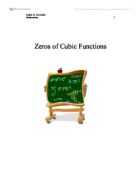Zeros of cubic functions
