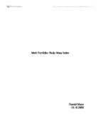 Math Portfolio Body Mass Index