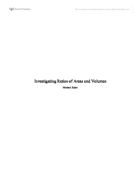 Investigating ratio of areas and volumes