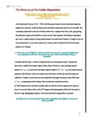 The History of the Cubic Equation