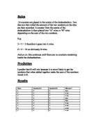 Maths Dice Investigation